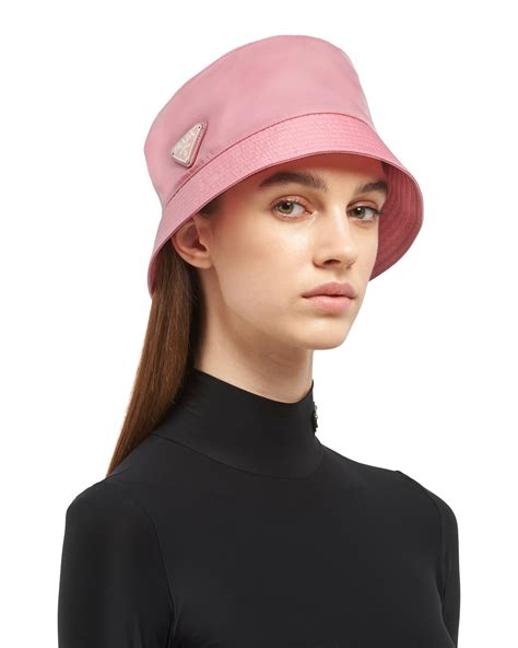 pink prada nylon bucket hat|black nylon bucket hat.